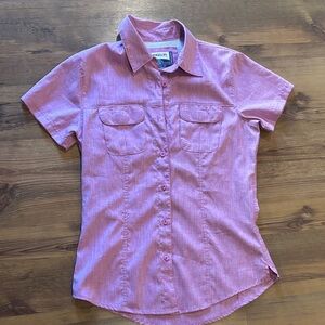 Magellan Outdoors Purple Short Sleeve Shirt